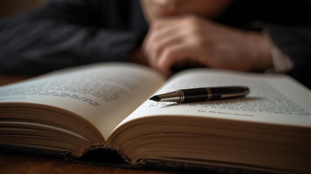 An open book An open book